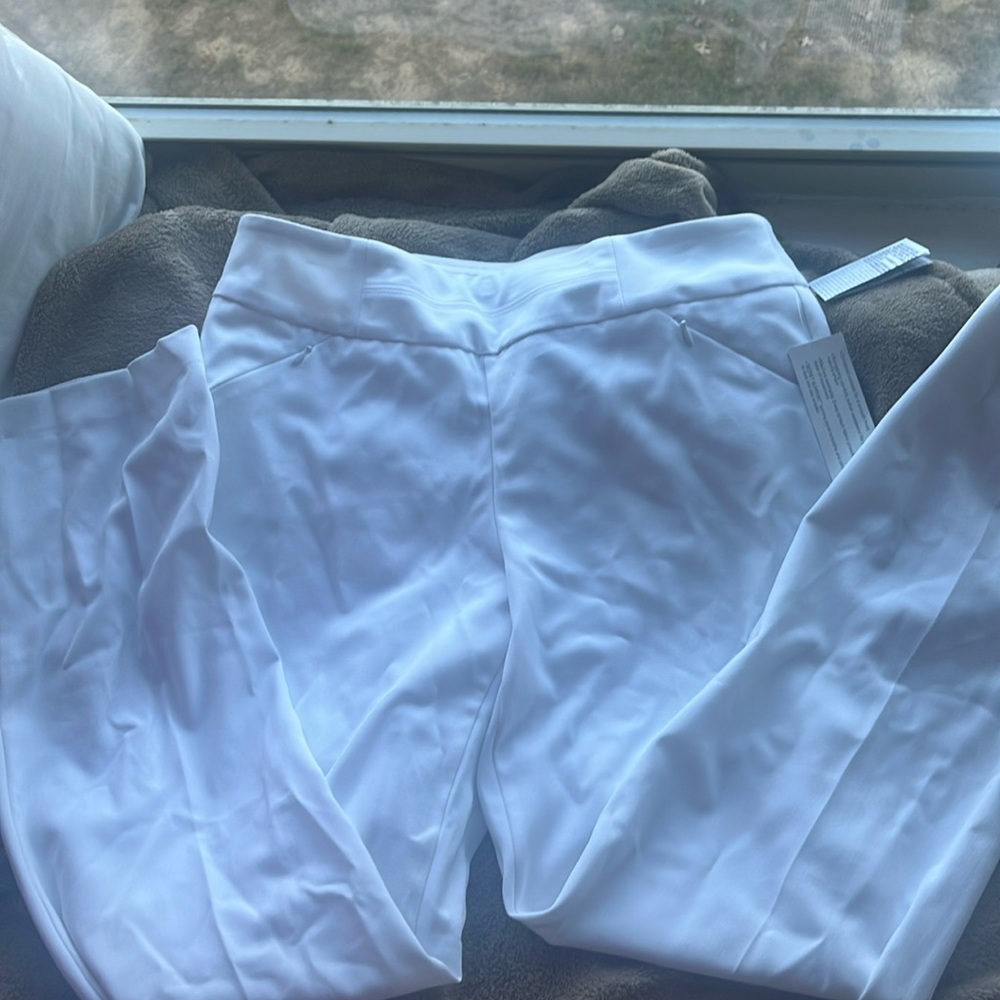 NWT investments white straight leg pants